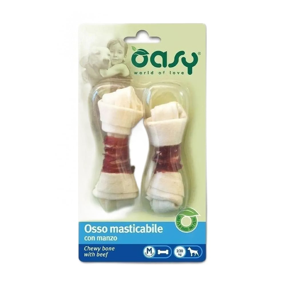 Ласощі для собак Oasy Chewy Bone M з яловичиною, 54 г